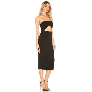 Lovers + Friends Denise Black Cutout Front Strapless Dress